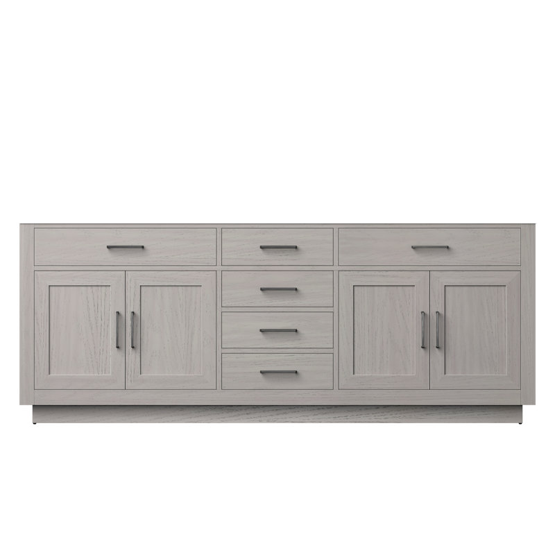 Abbey 84 in W x 22 in D Double Bath Vanity, White Oak
