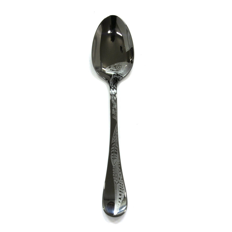 Caccia Serving Spoon, Oro Nero