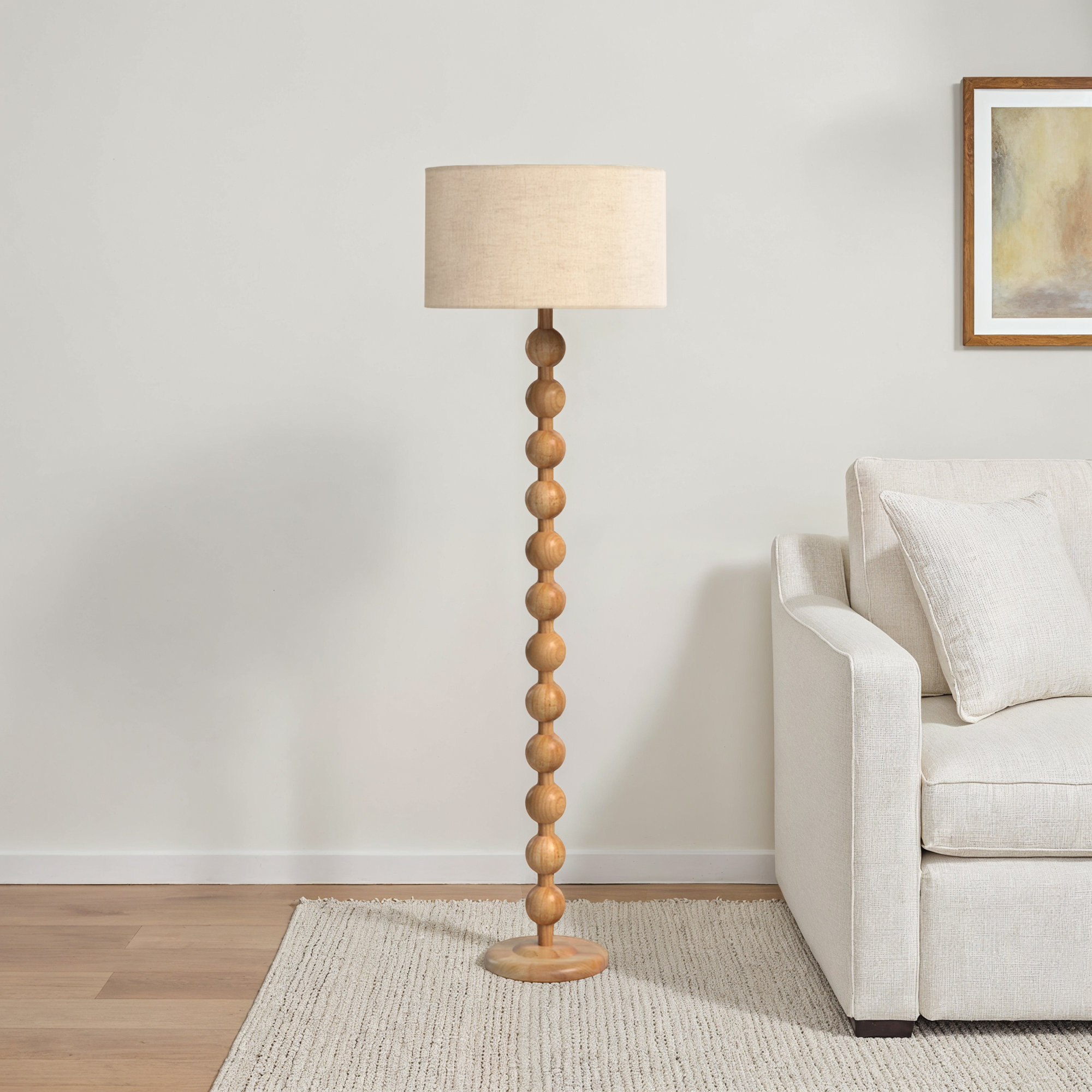 Levy 62" Floor Lamp, Natural