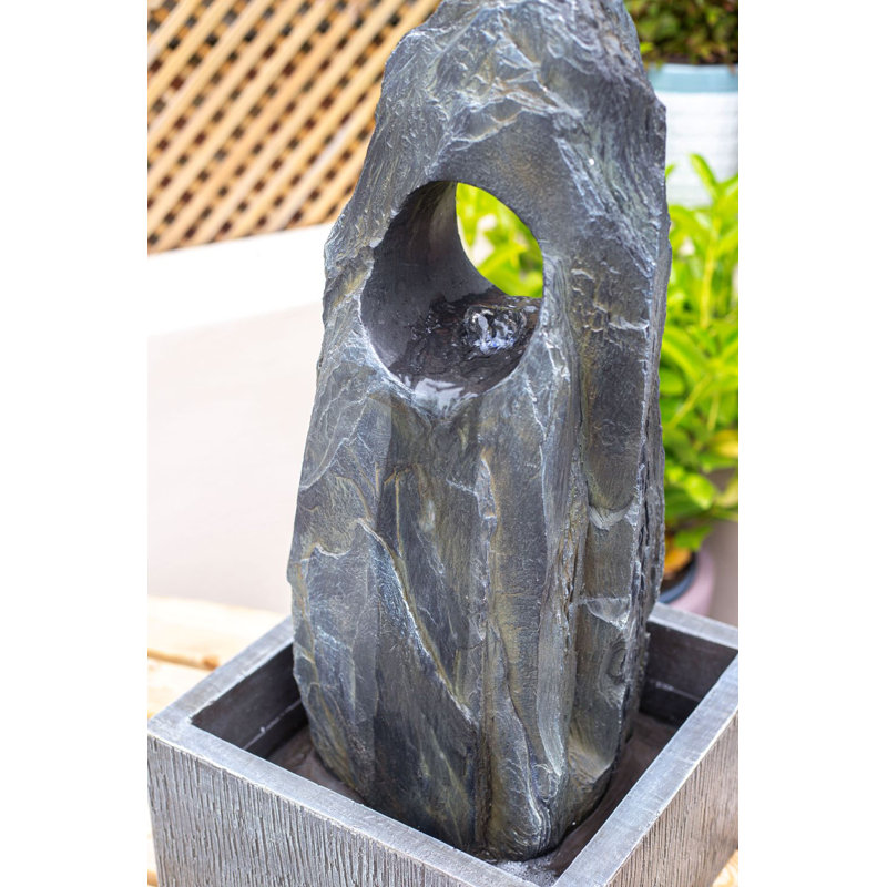 Slagelse Outdoor Weather Resistant Floor Fountain with Light