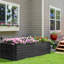 Lit de jardin surélevé en métal, L 70,5 po x l 34,75 po, H 23,25 po, galvanisé, pour fleurs, herbes, légumes, acier galvanisé noir 6 pi 3 pi 2 po