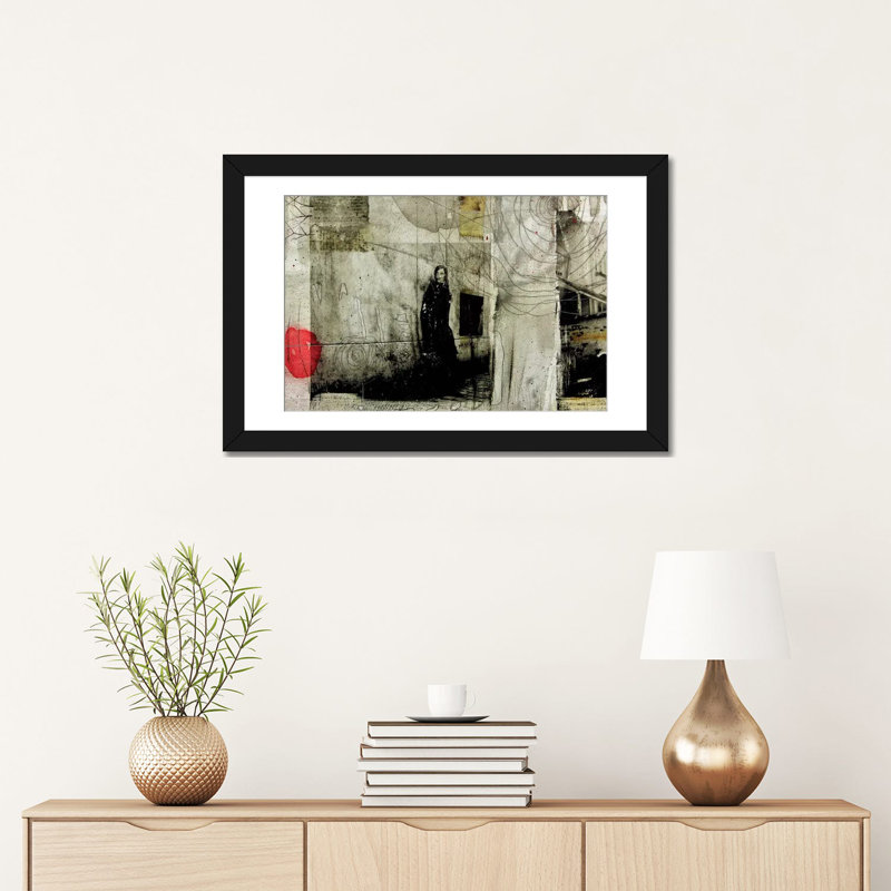 Affaire du cœur, impression sur toile tendue, H 16 po x l 24 po x P 1 po, Papier d'art encadré noir, Blanc