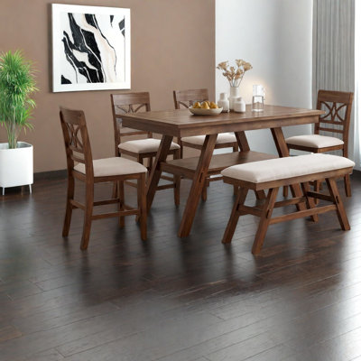Storage Dining Table Sets(must Include Both Table And Chair), Wood Rustic Kitchen
