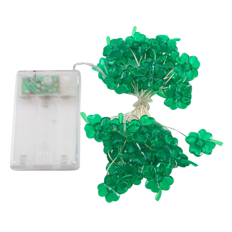 St Patrick's Day String Light Four-Leaf Light String Irish LED Light, A,B