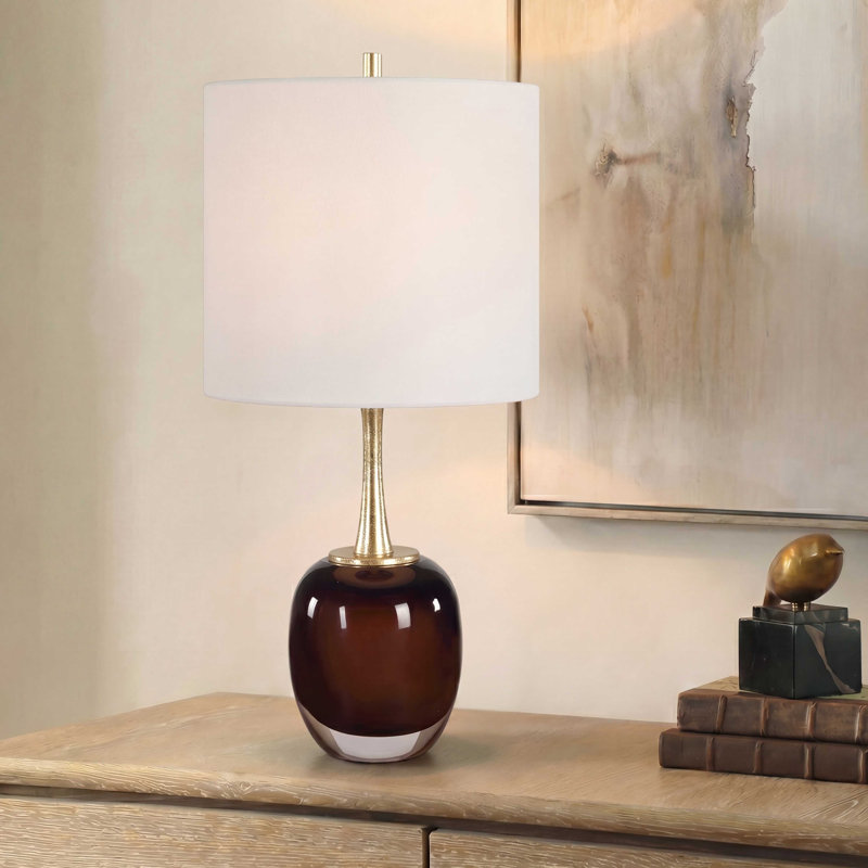 Uttermost Vannett Dark Amber Table Lamp