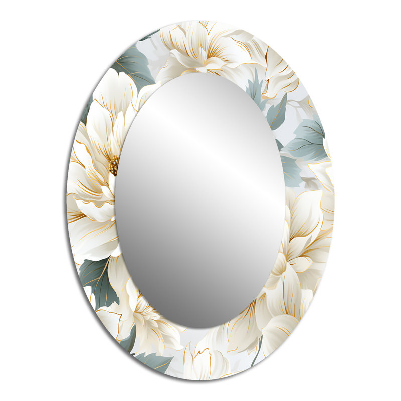Miroir mural blanc, H 40 po x l 30 po