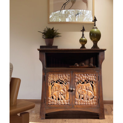 Teisha Solid Wood Accent Cabinet