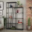 Aires Freestanding Bookcase 5-Tier Display Shelf with Metal Frame-42591400