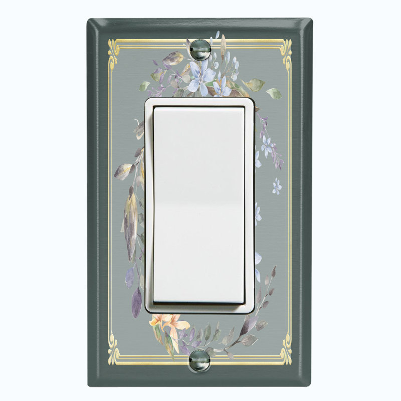 Patterned 1 - Gang Toggle Light Switch Standard Wall Plate