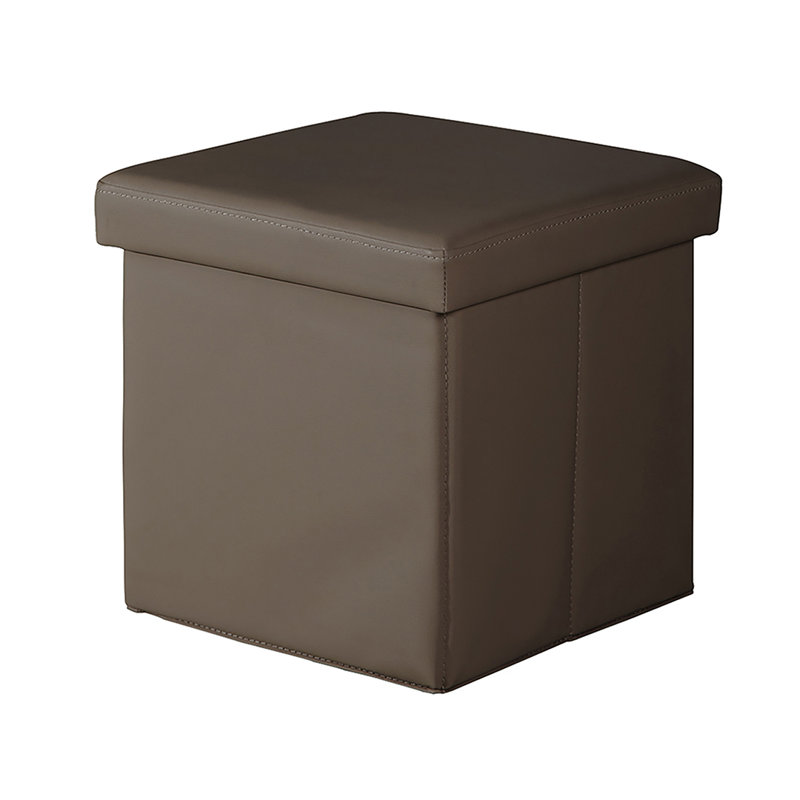 Gladdie Faux Leather Ottoman, Camel Faux Leather