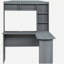 Bureau moderne en L gris