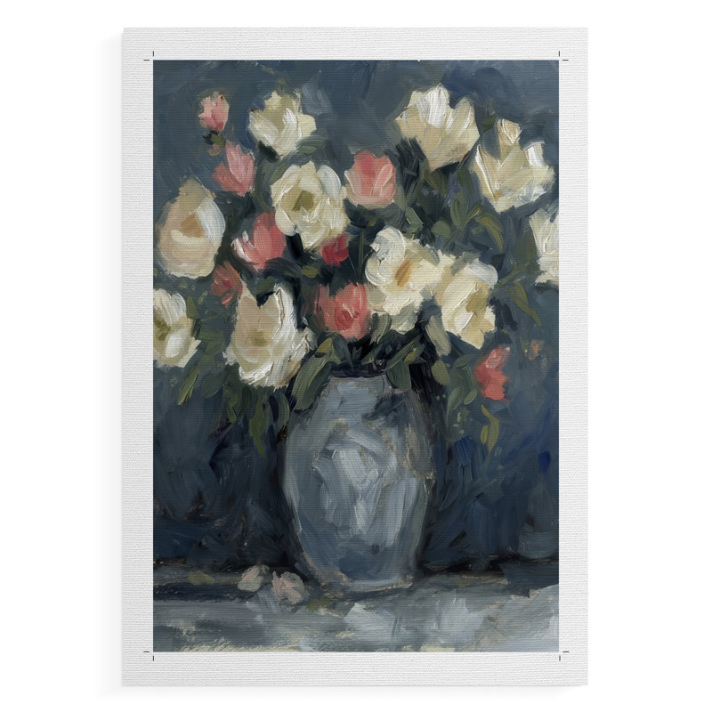 Impasto Floral Arrangement II - Impression sur toile seulement - NON-CADRE, H 36 po x l 24 po