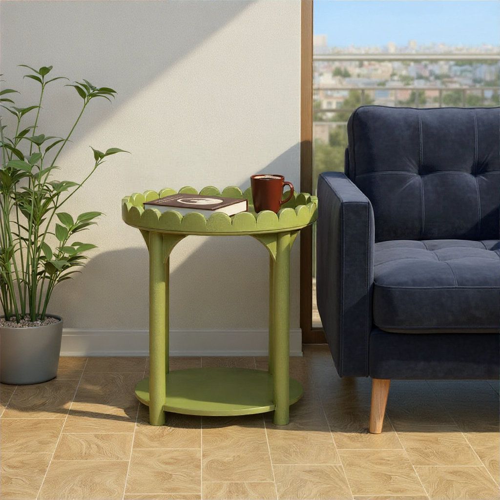 Madeline 20" Mango End Table, Green