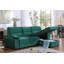 Canapé-lit modulaire réversible en tissu de velours vert l 97,5 po Kipriano