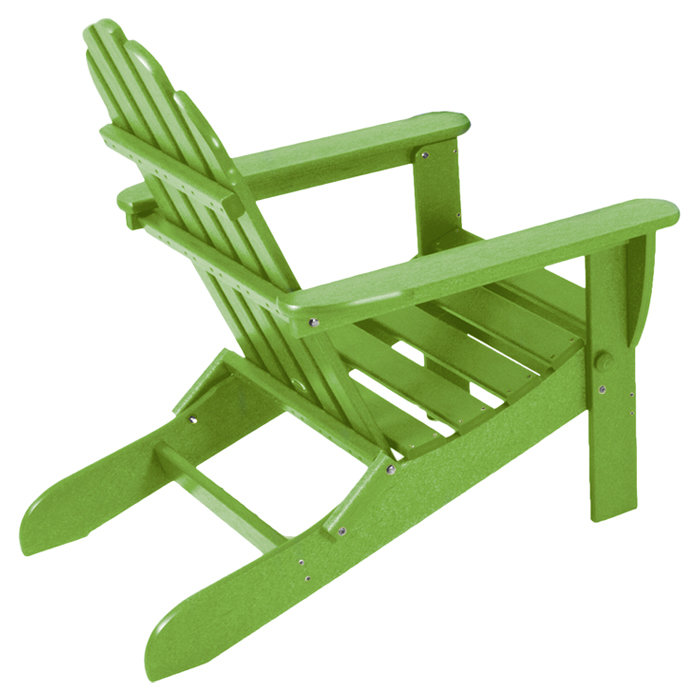 POLYWOOD Classic Adirondack Folding Adirondack 5-Piece Conversation Group, Pacific Blue/Green