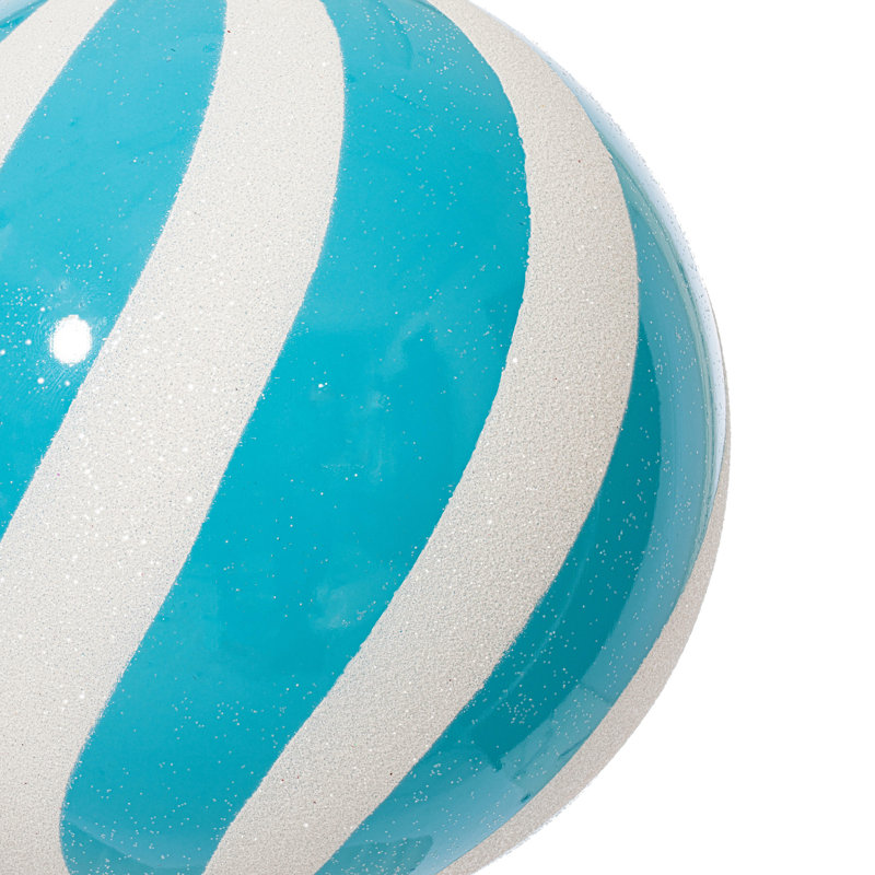 Ornement boule de bonbon, Bleu pastel