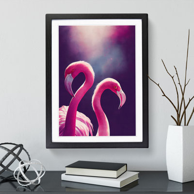Two Flamingos - Framed Print