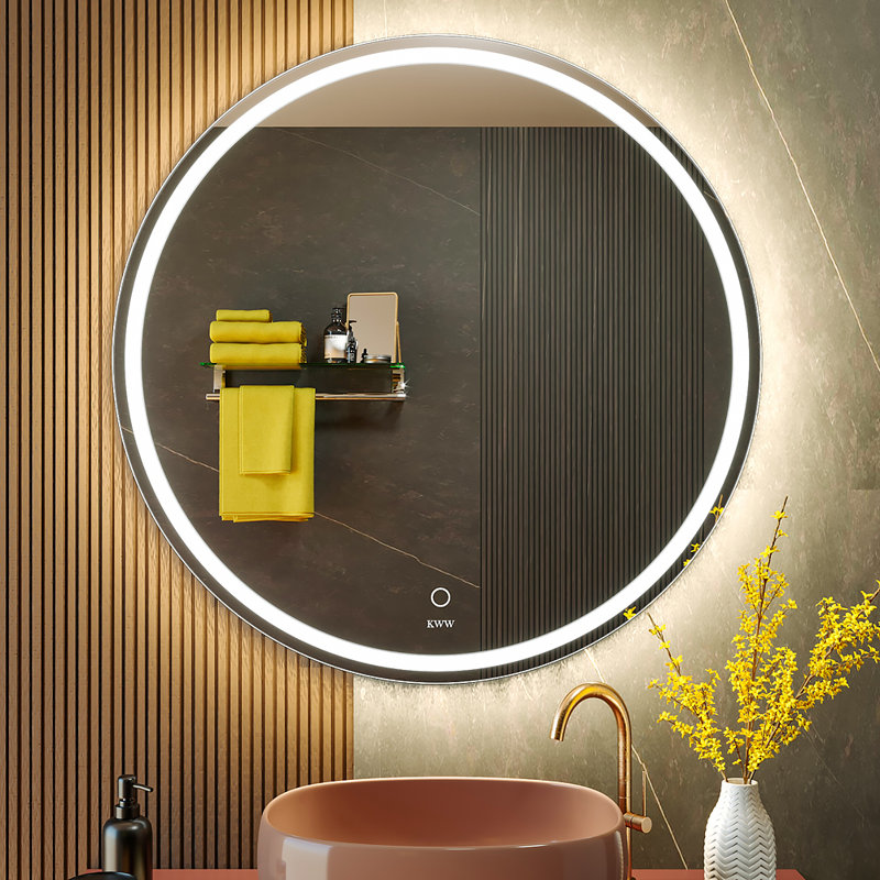 Miroir de salle de bain Maielle, 35'' H x 35'' W x 1'' D