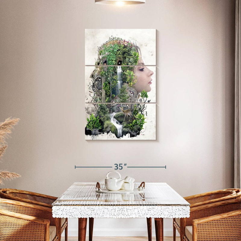 Leisha dualité de la nature, H 45 po x l 28 po