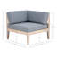 Chaise de coin d'extérieur avec coussins 30 po Deloris Acacia-1877662345