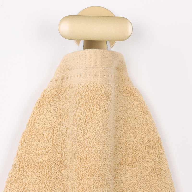 Honeycomb Textured Waffle Border Cotton Medium Weight Bath Sheets, Gold