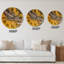 Rivière grise dans un paysage de marbre jaune - horloge murale moderne-1049369021