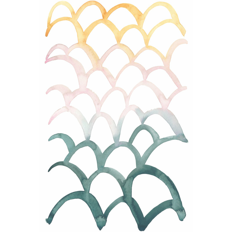 Mermaid Scales II - Wrapped Canvas Print, 46cm H x 30cm W x 3.8cm D