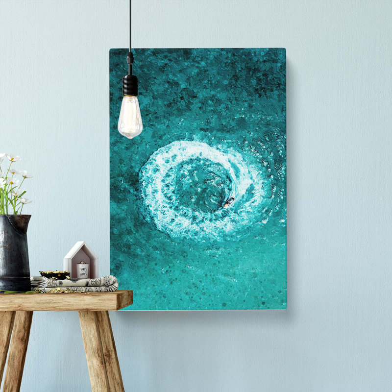 Jet Ski Circle - Wrapped Canvas, 60cm H x 40cm W x 3cm D