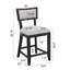 Ensemble de 2 tabourets de comptoir 26,5 po, tabourets de bar rembourrés à hauteur de comptoir avec dossier confortable, structure en bois d'hévéa massif, dossier, repose-pieds, tabourets de bar sans accoudoirs pour bar personnel, comptoir de cuisine,