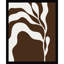 Erminia rétro Matisse inspiré abstrait botanique 2 brun - reproduction de cadre photo-969237000-969236996