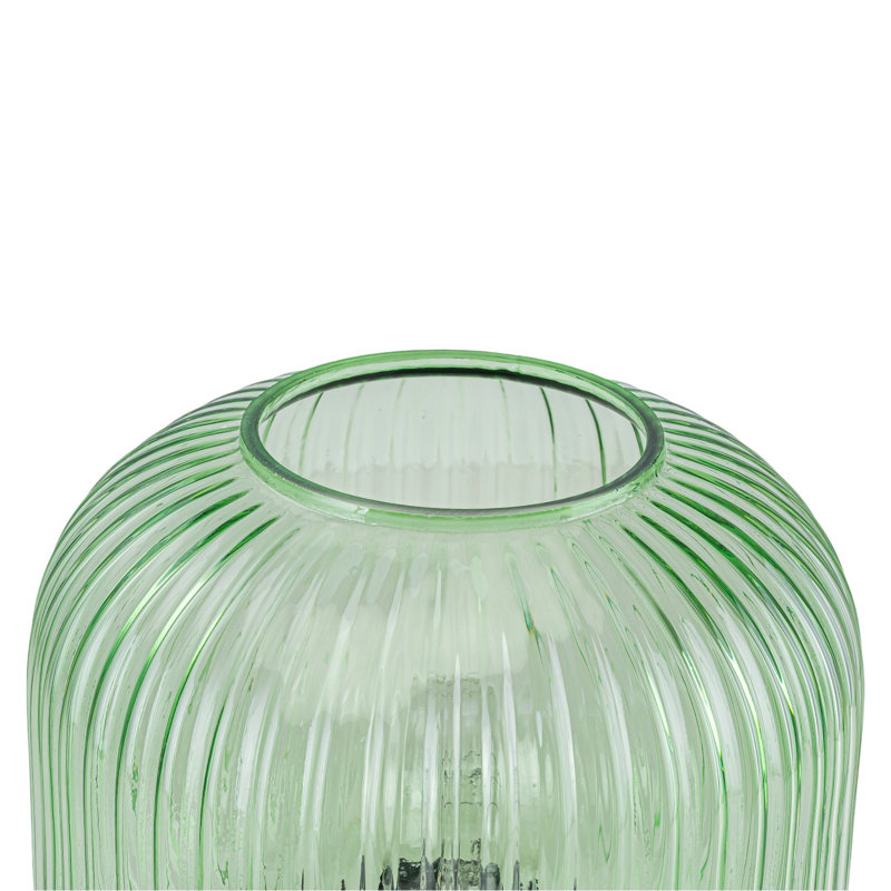 Concrete Table Lamp With Green Glass