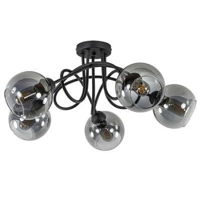 Charleston 5-Light 47cm Semi Flush Mount