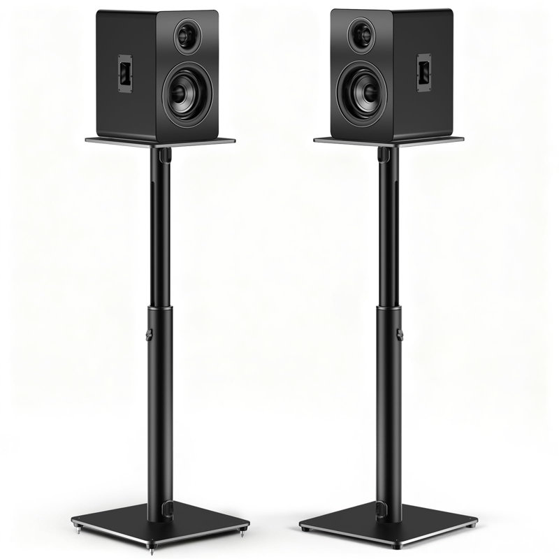 Speaker Stands, Height Adjustable Set Of 2