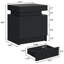 2 - Drawer Nightstand with APP Controlled LED Light and High Gloss Finish-1436207156