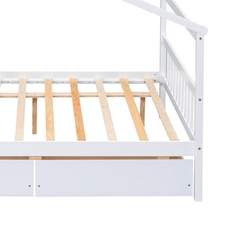 Kids Daybed with Drawers, White