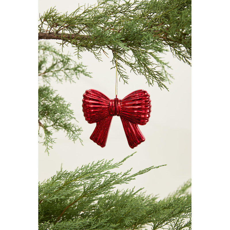 Ornement en arc métallique 5 po x 1,5 po x 4,75 po, Rouge