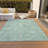 Machine Washable Indoor/Outdoor Xhevrie Teal Rug-1875169805