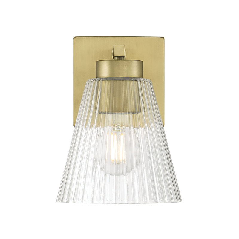 Riville 7.5" High 1-Light Wall Sconce, Brass