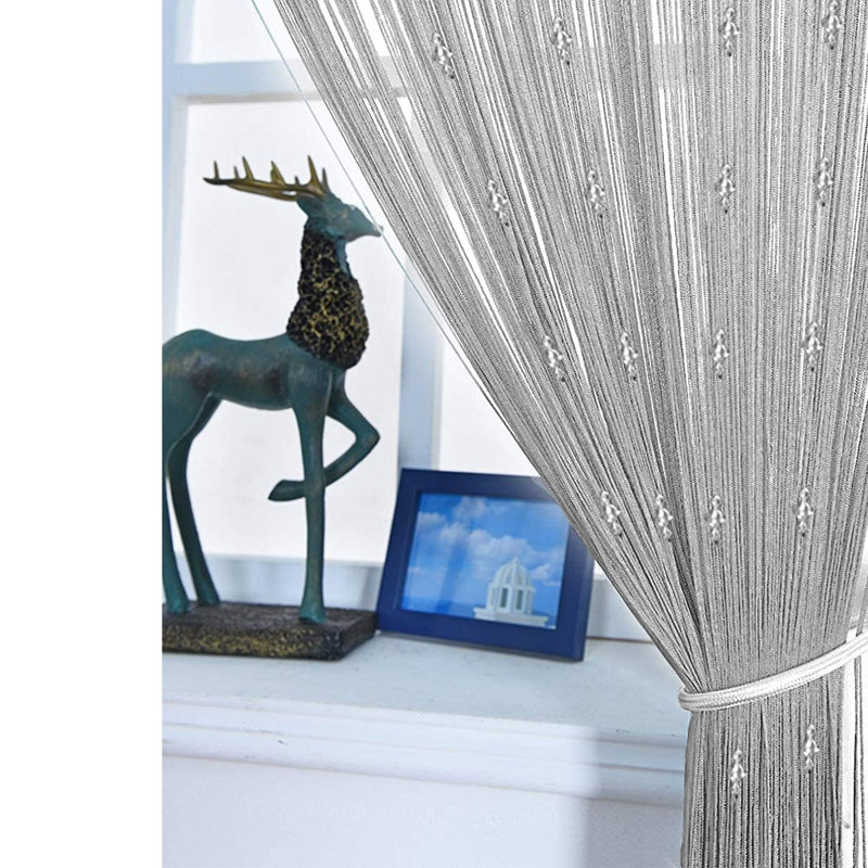 Pikus Semi Sheer Single Panel, Silver