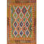 Tapis géométrique en laine Kilim