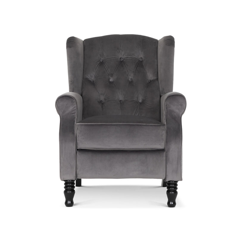 Doylestown 78cm Wide Wing Chair Recliner, Dark Grey