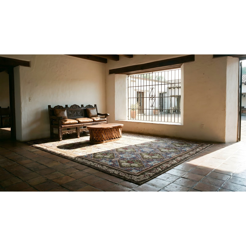 Antique Wool Blue Flat Weave Rug
