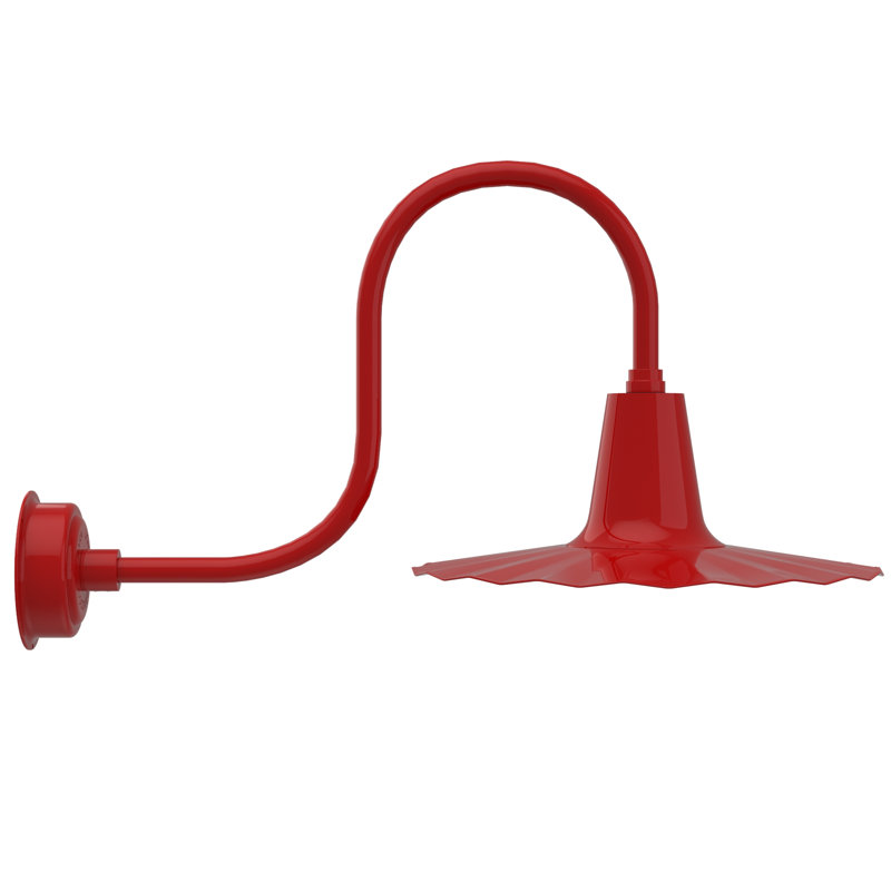 Luminaire de grange d’extérieur à del lris, H 7,5 po x l 20 po x P 20 po, rouge