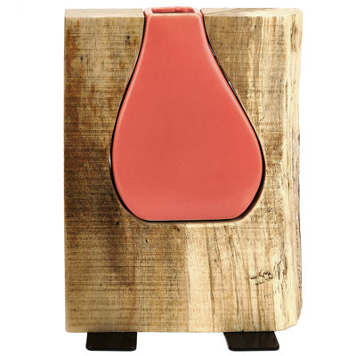 Vase en verre et bois - Vase à fleurs rustique