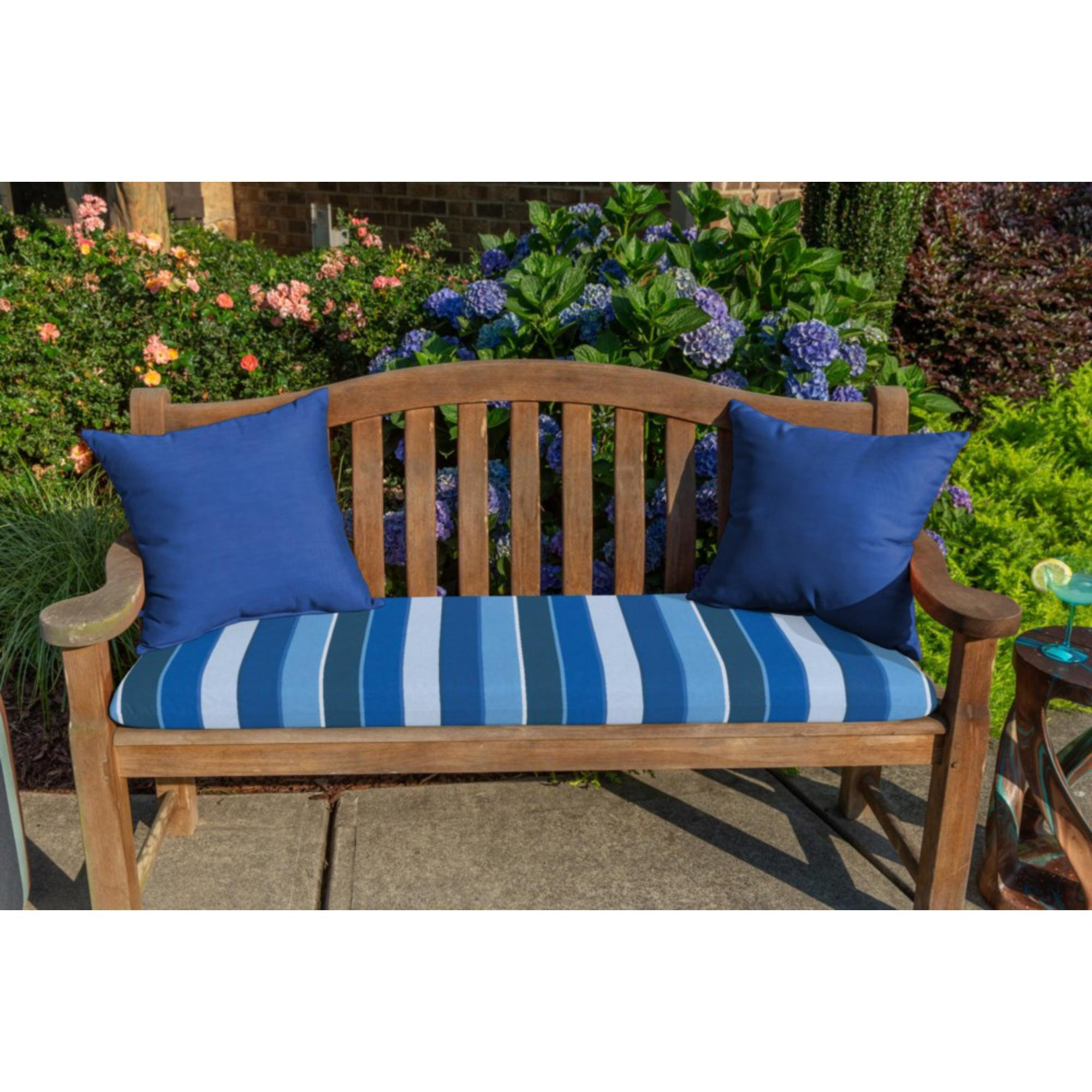  Outdoor Square Pillow Cover & Insert, 18"H x 18"W, Canvas True Blue Sunbrella®