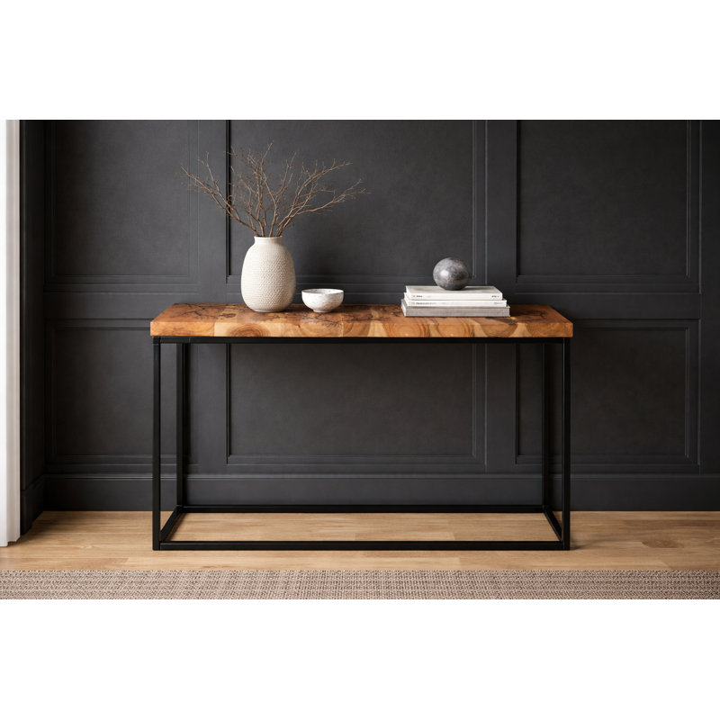 Jerie 40'' Solid Wood Top Console Table