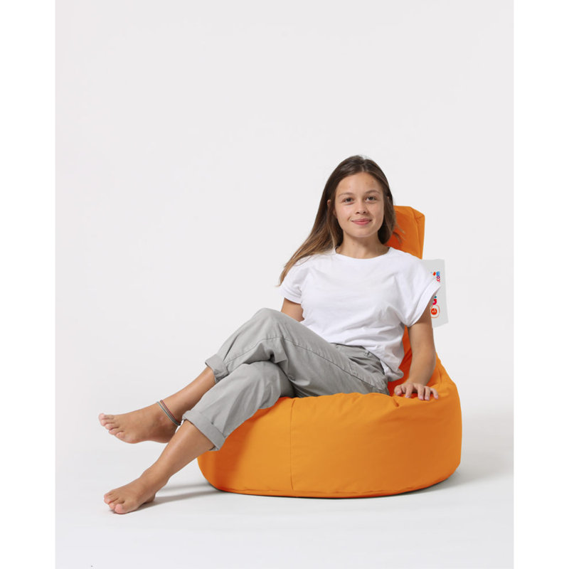 Canapé à billes standard pour l'extérieur, 100 % polyester orange