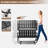 Extra Long Folding Bed for Tall People, Heavy Duty Rollaway Bed with 5" Memory Foam Mattress, Portable Guest Bed on Wheels, Space Saving Twin Size Foldable Bed-862349764-862349767