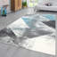 Tapis turquoise / gris / crème à motif abstrait en polypropylène tissé à la machine Everline-888720496