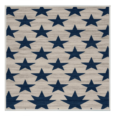 Washable Nautical stars Nautical Area Rug